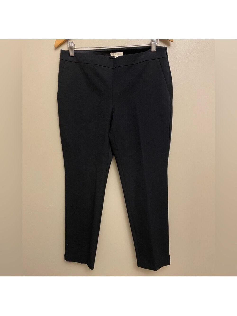 Eileen Fisher Organic Cotton Minimalist Neutral Black Dress Pants Size Small